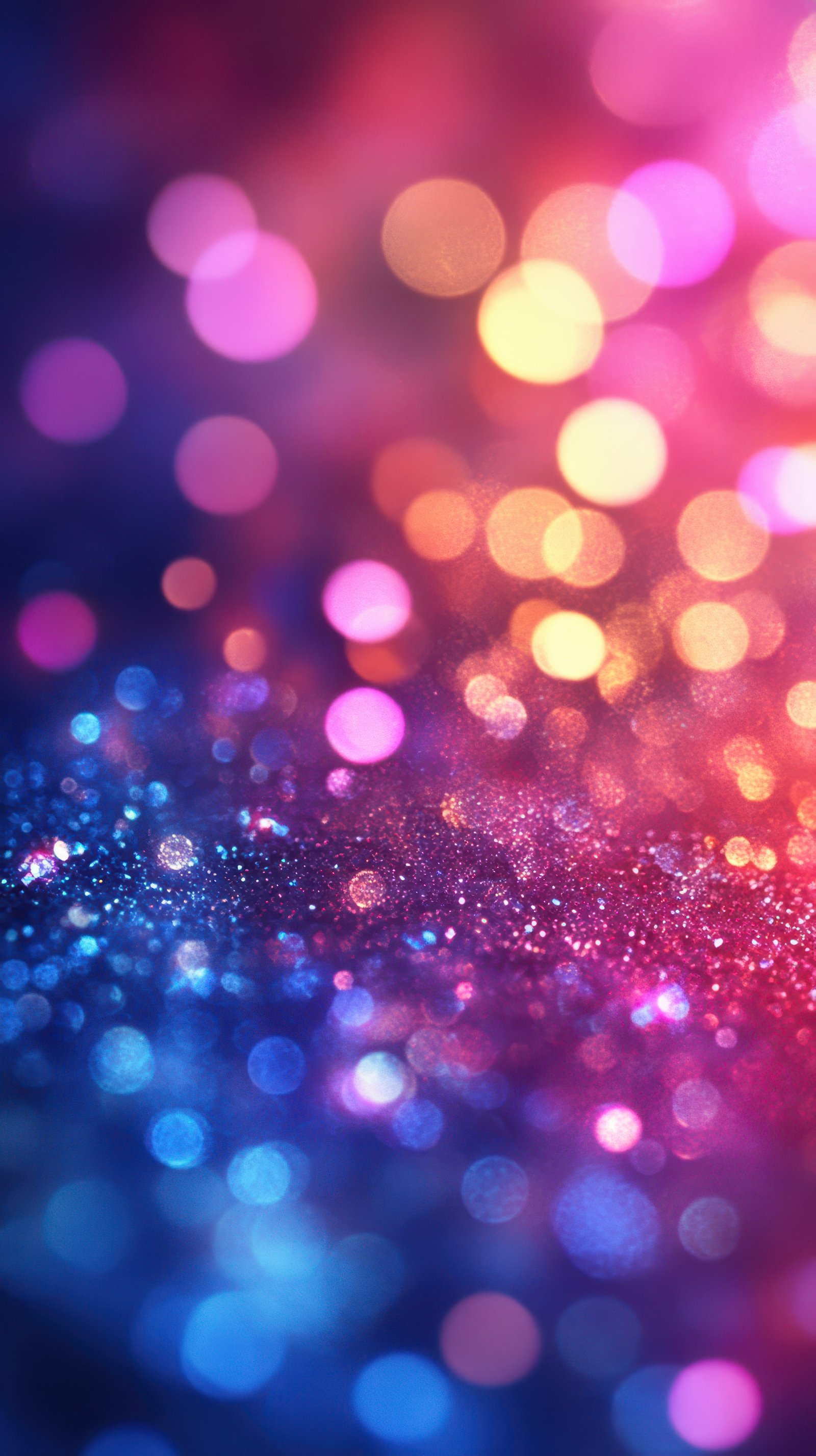 Colorful bokeh lights create a mesmerizing abstract background filled with vibrant hues in a festive atmosphere